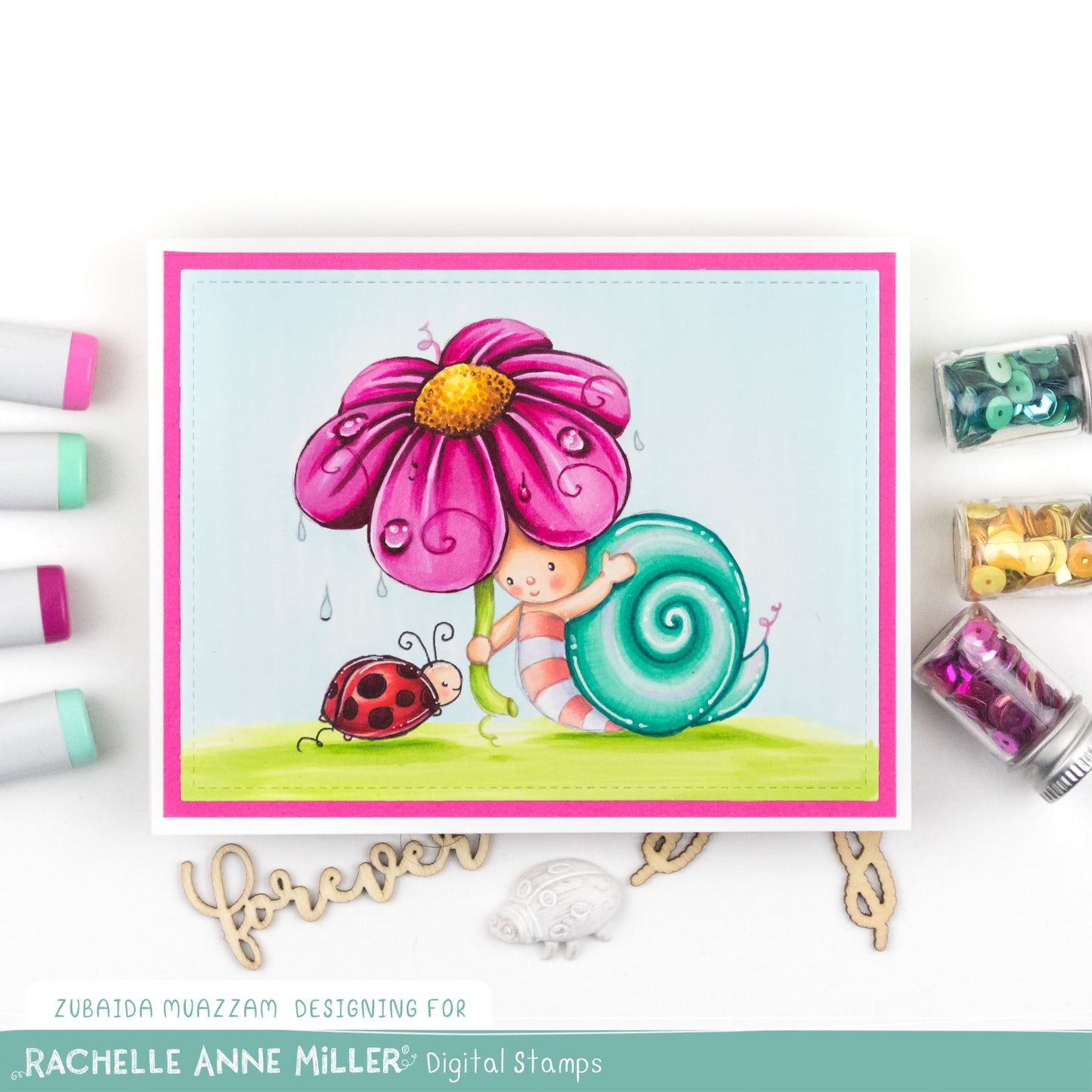 'Snail Friend' Digital Stamp