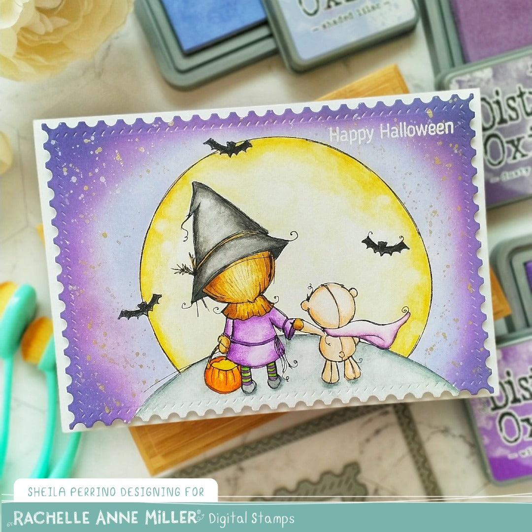 'Halloween Moon' Digital Stamp