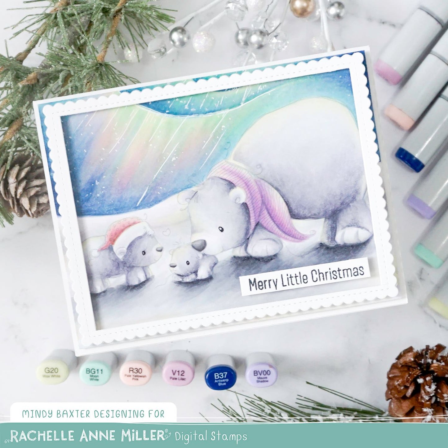 'Polar Bears' Digital Stamp