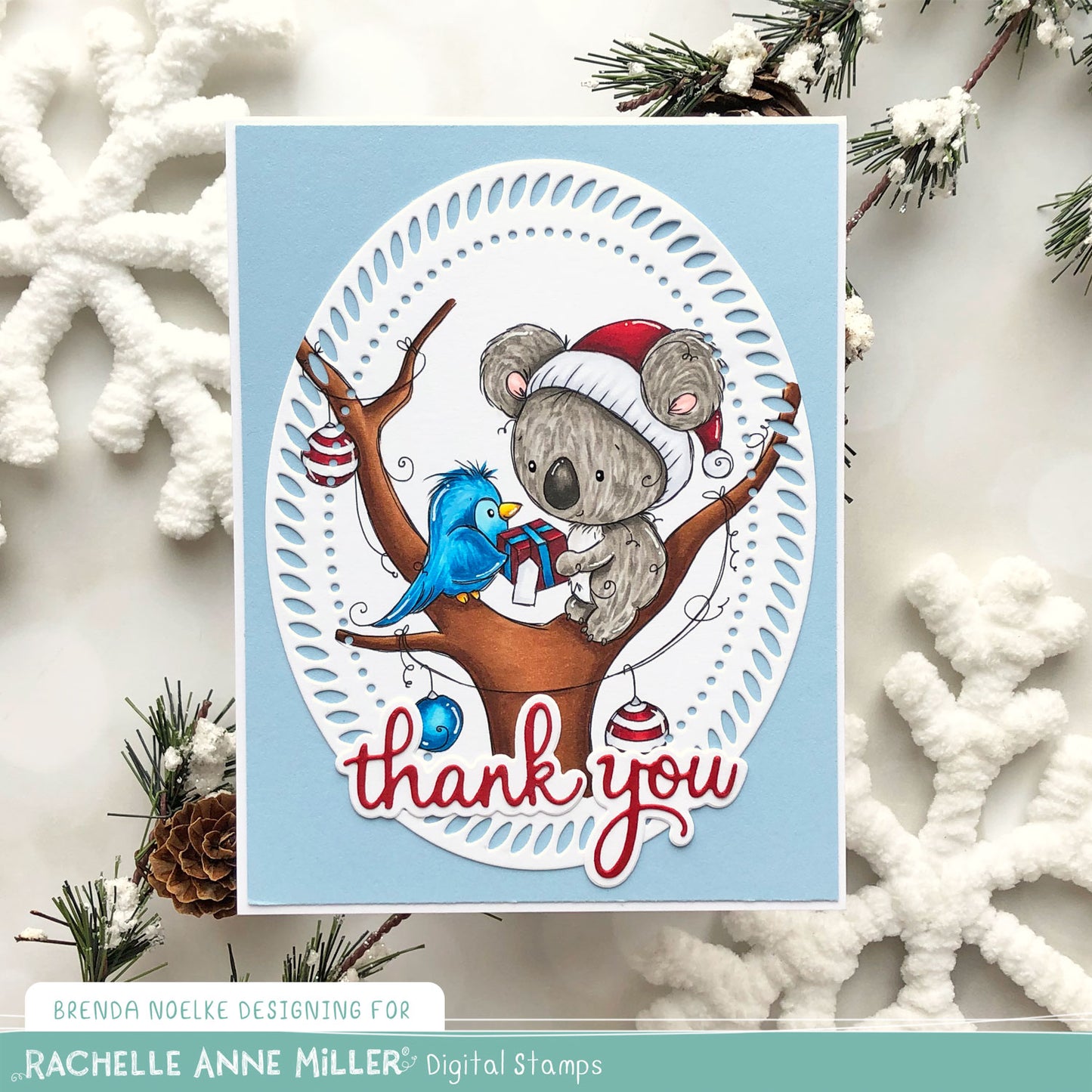 'Kookaburra & Koala Christmas' Digital Stamp