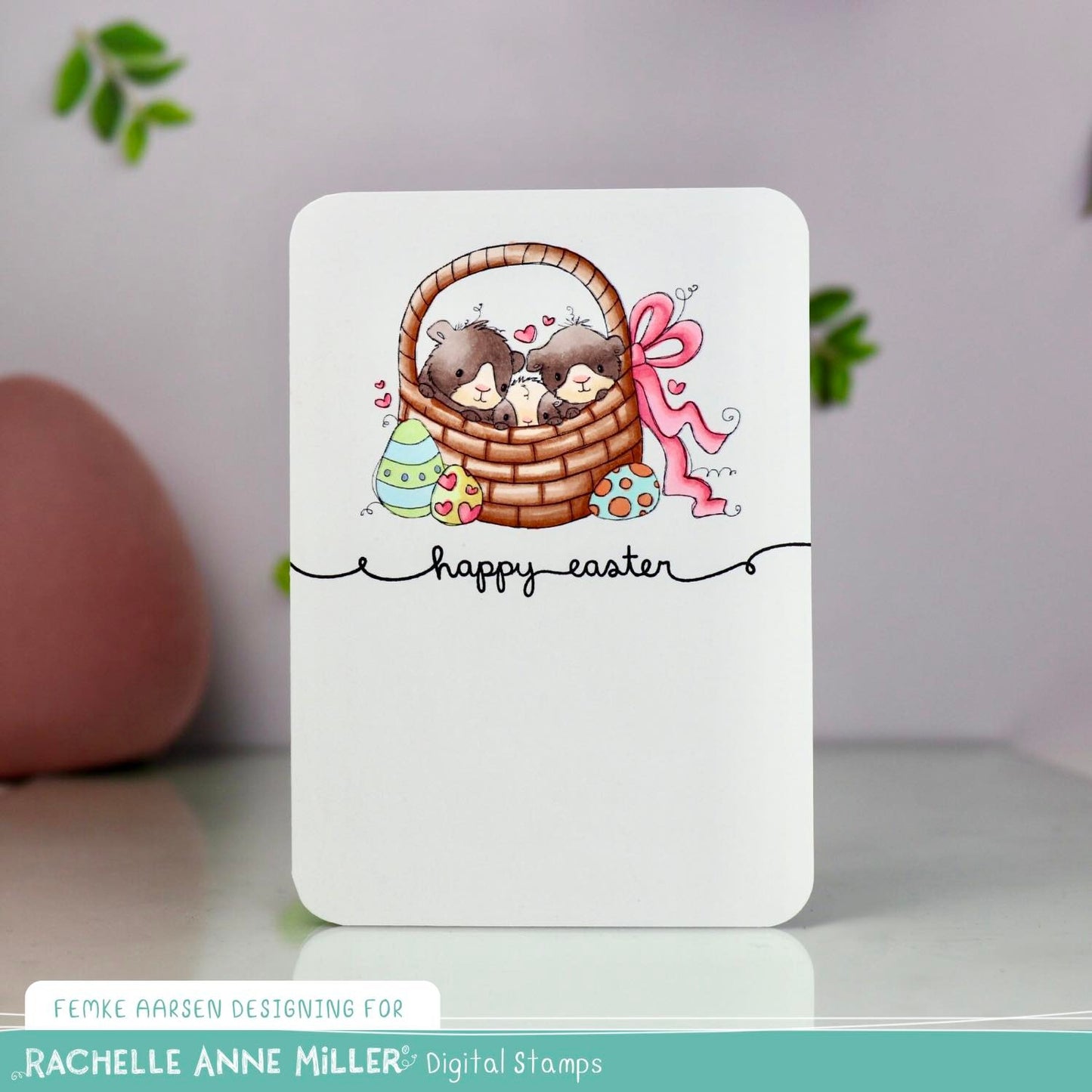 'Easter Guinea Pigs' Digital Stamp