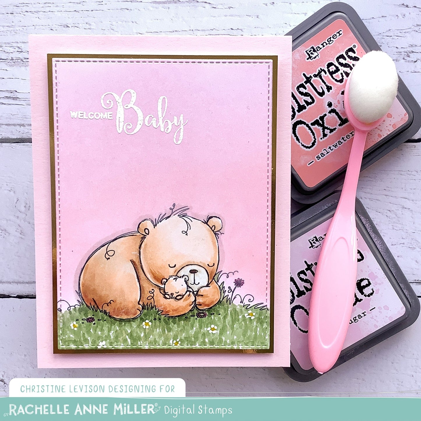 'Mother and Baby Bear' Digital Stamp