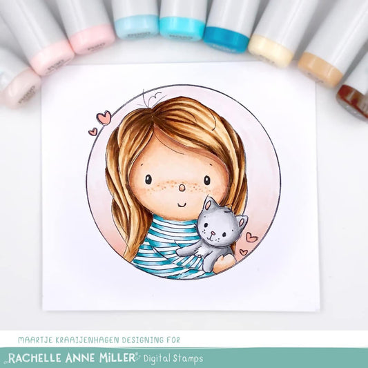 'Maartje's Meow' Profile Digital Stamp