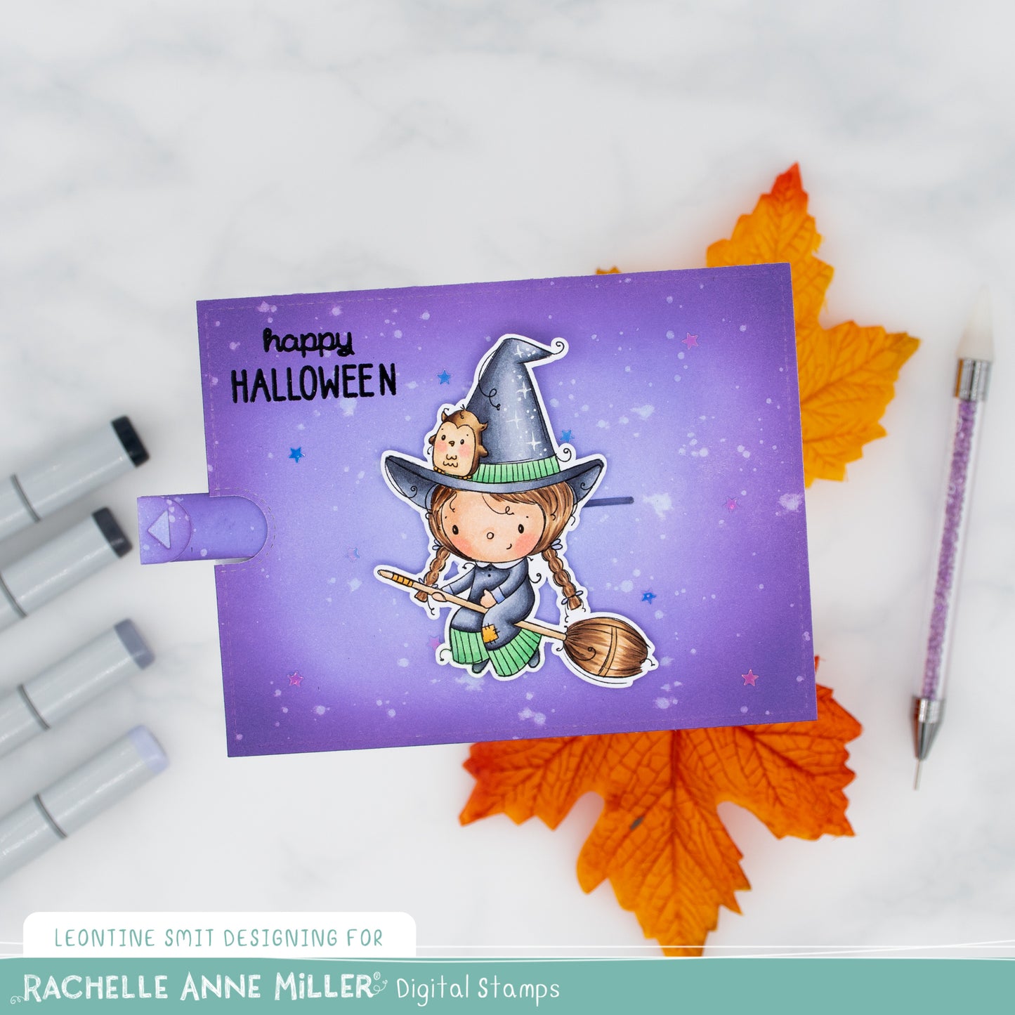 'Cute Witch' Digital Stamp