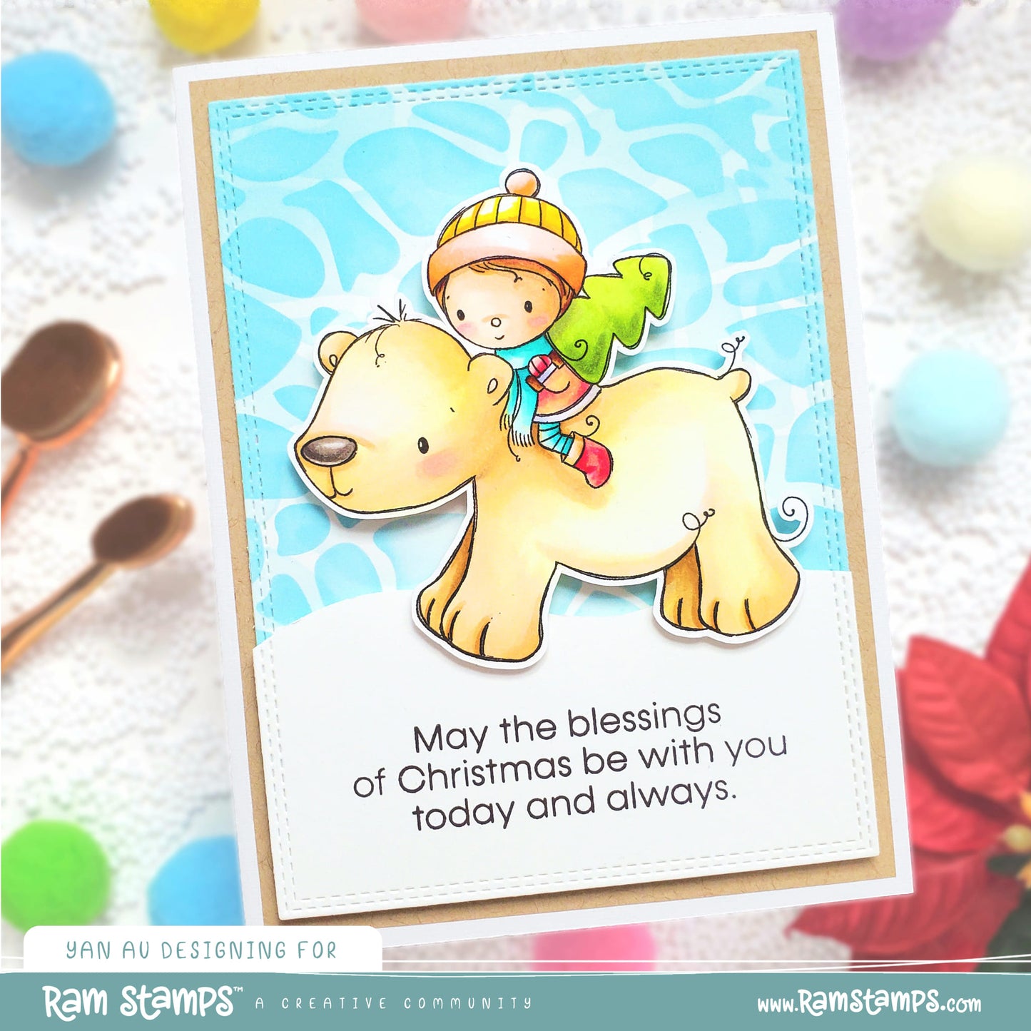 'Happy Holidays' Christmas Digital Stamp Set