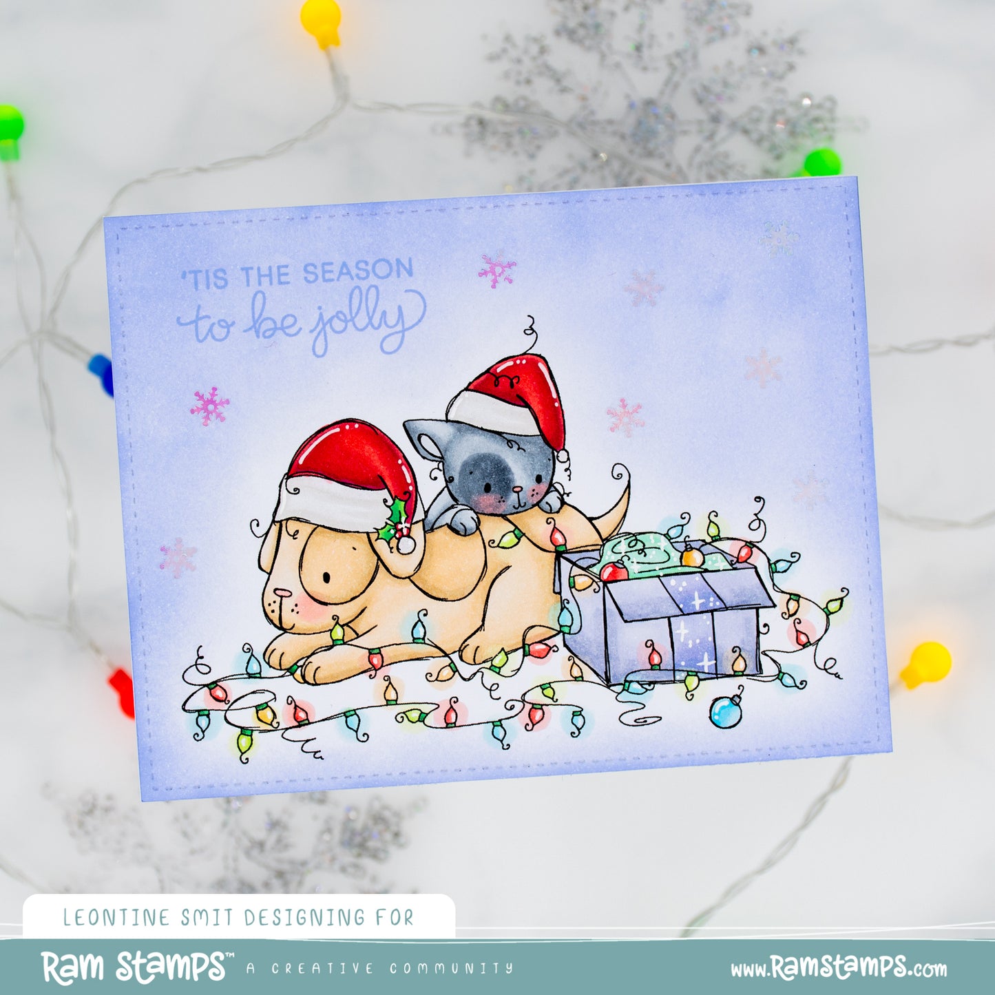 'Furry Friends' Christmas Digital Stamp