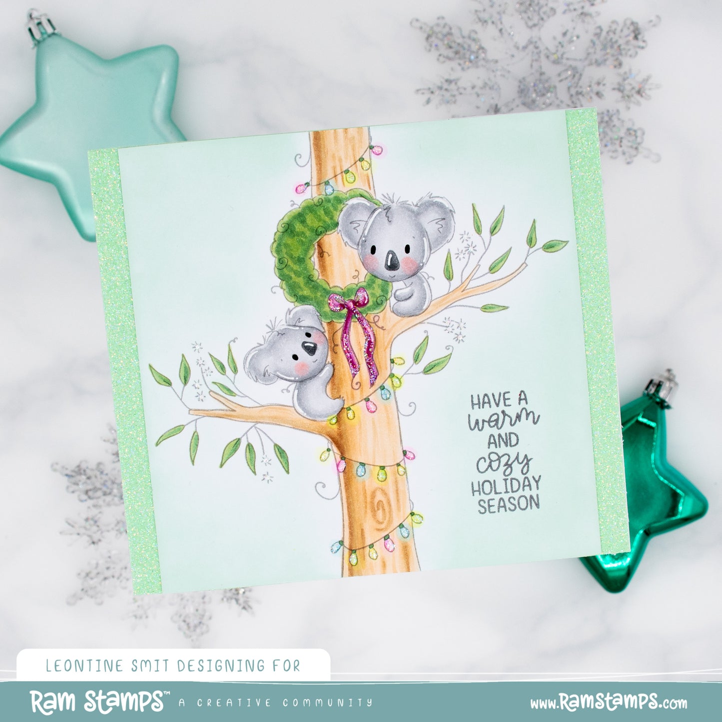 'Koala Christmas Tree' Digital Stamp