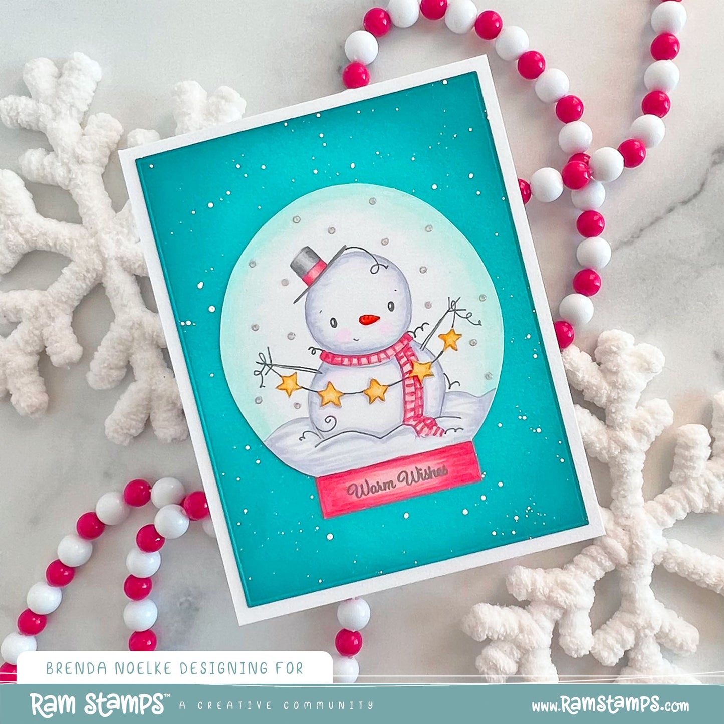 'Snowman Globe' Digital Stamp