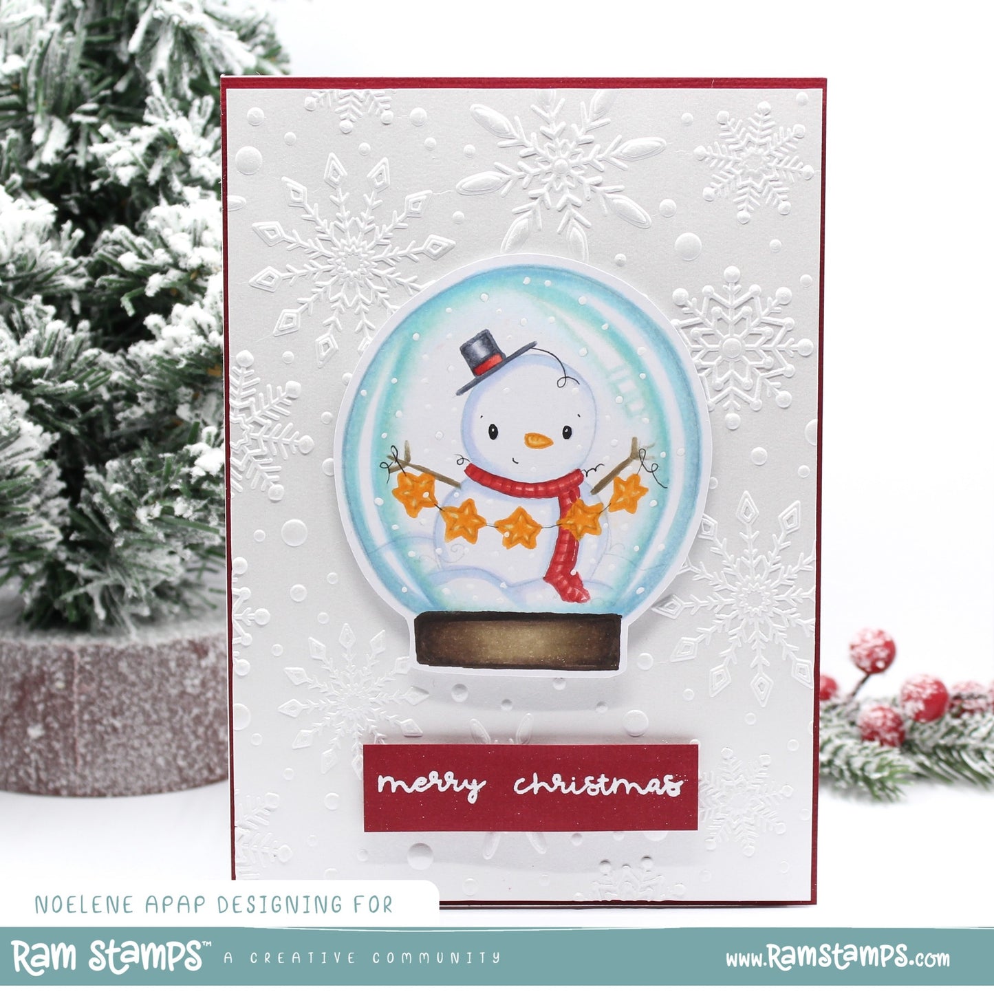'Snowman Globe' Digital Stamp