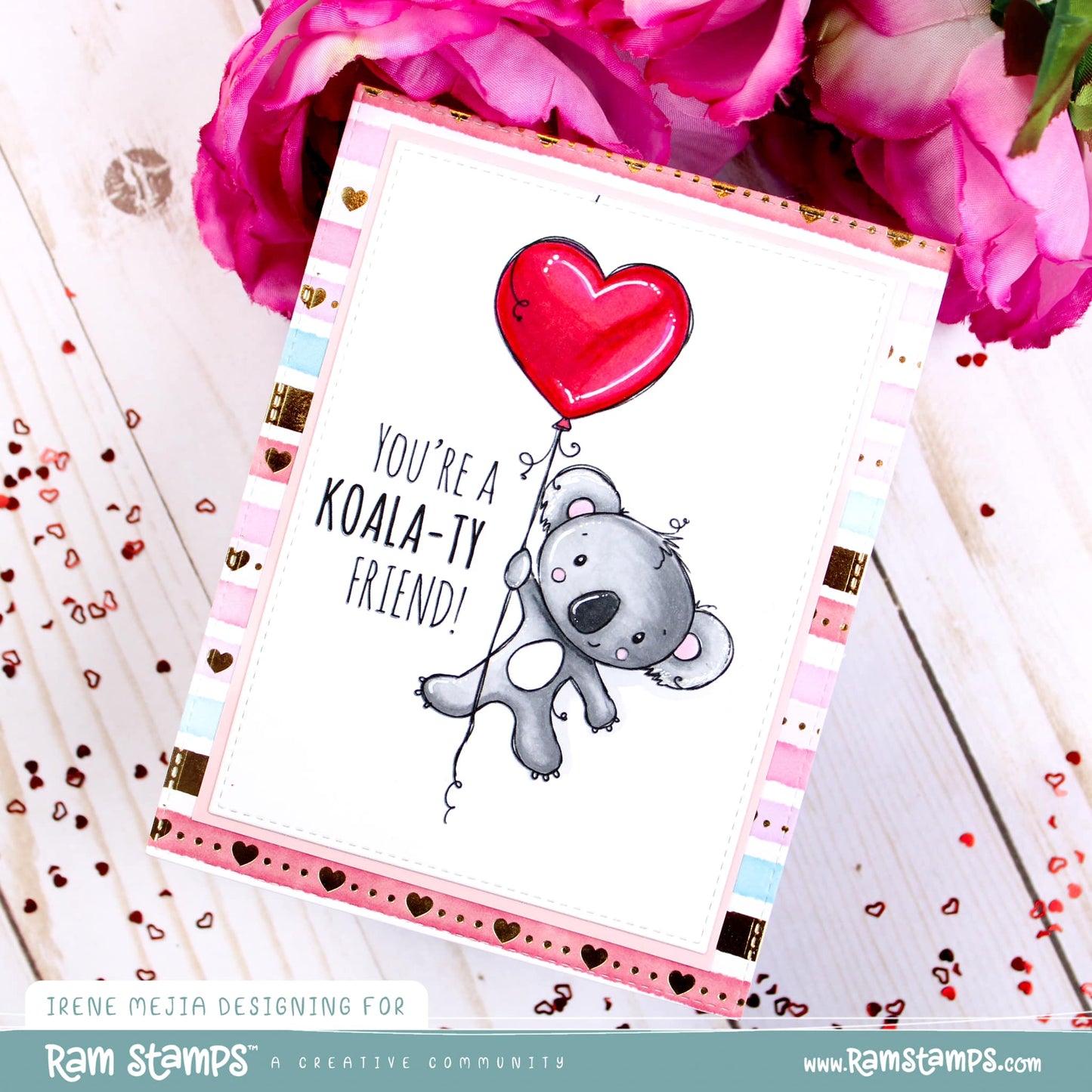 'Animal Valentines - Koala' Digital Stamp