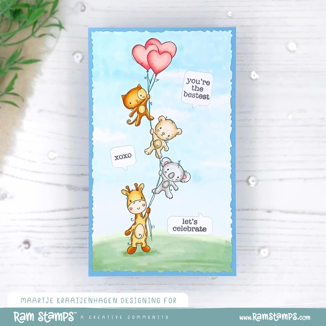 'Animal Valentines' Digital Stamp Set