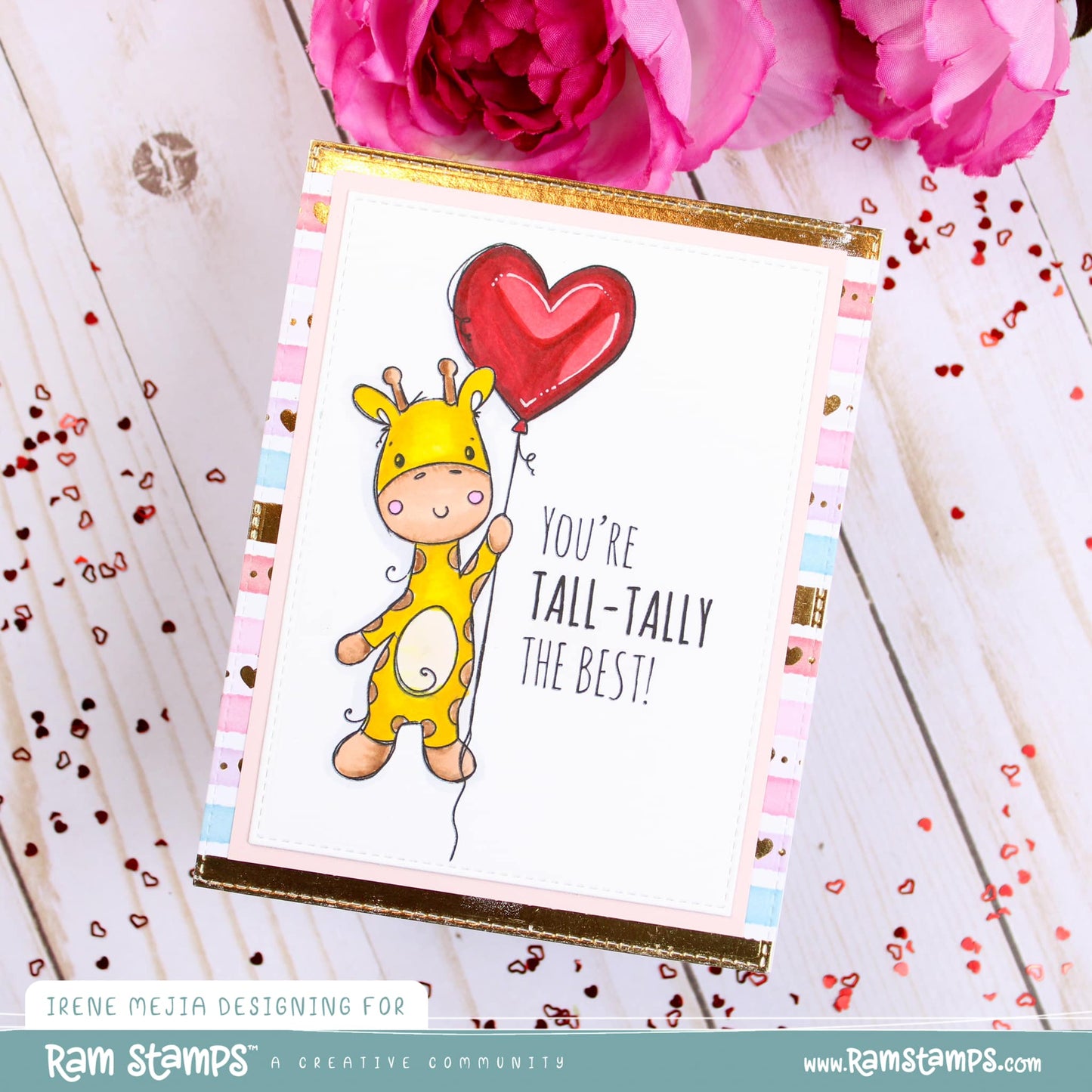 'Animal Valentines - Giraffe' Digital Stamp