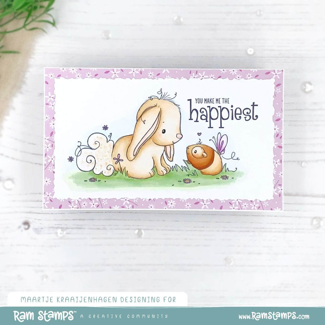 'Bunny & Guinea: Smile' Digital Stamp