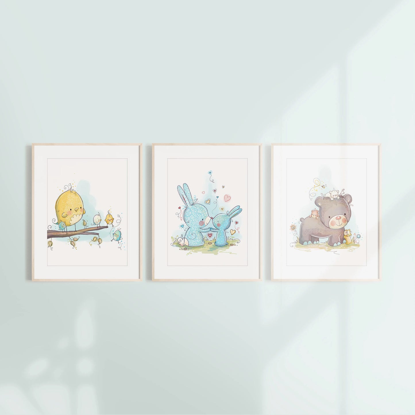 'Baby Animals' Children's Wall Art Print Set