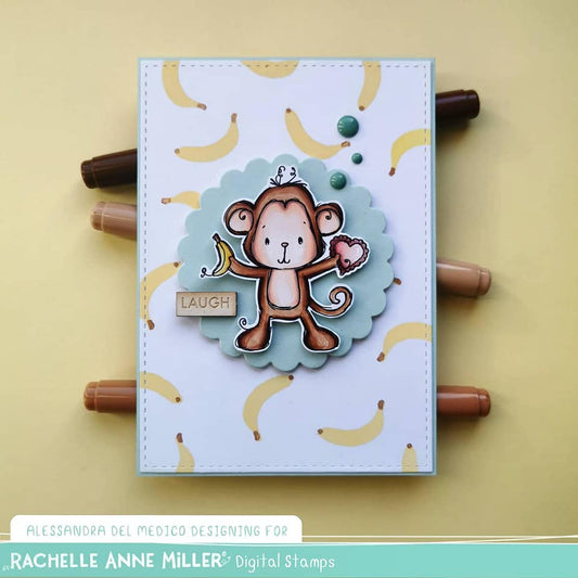 'Monkey Love' Digital Stamp