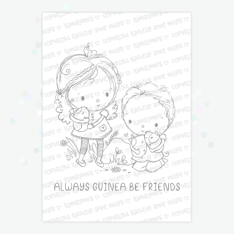 'Guinea Friends' Digital Stamp