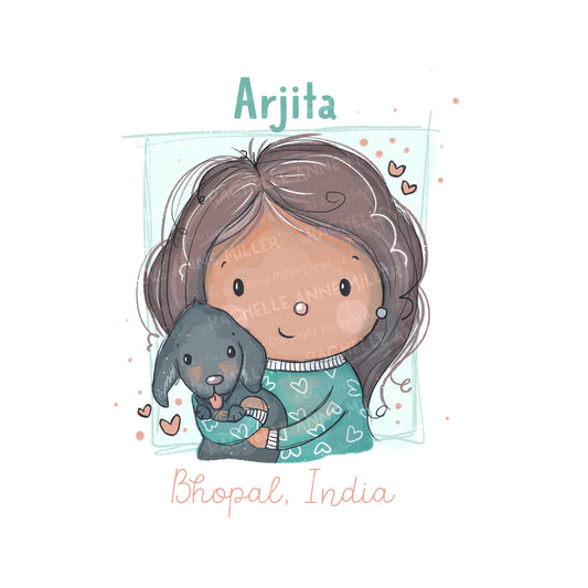 'Arjita's Doberman' Profile Digital Stamp