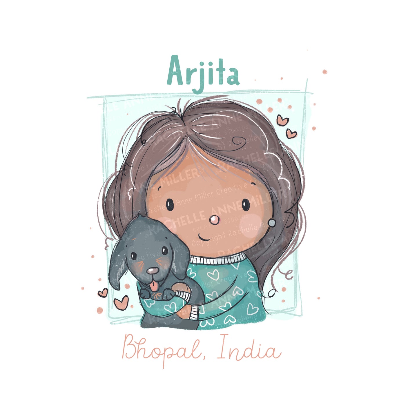 'Arjita's Doberman' Profile Digital Stamp