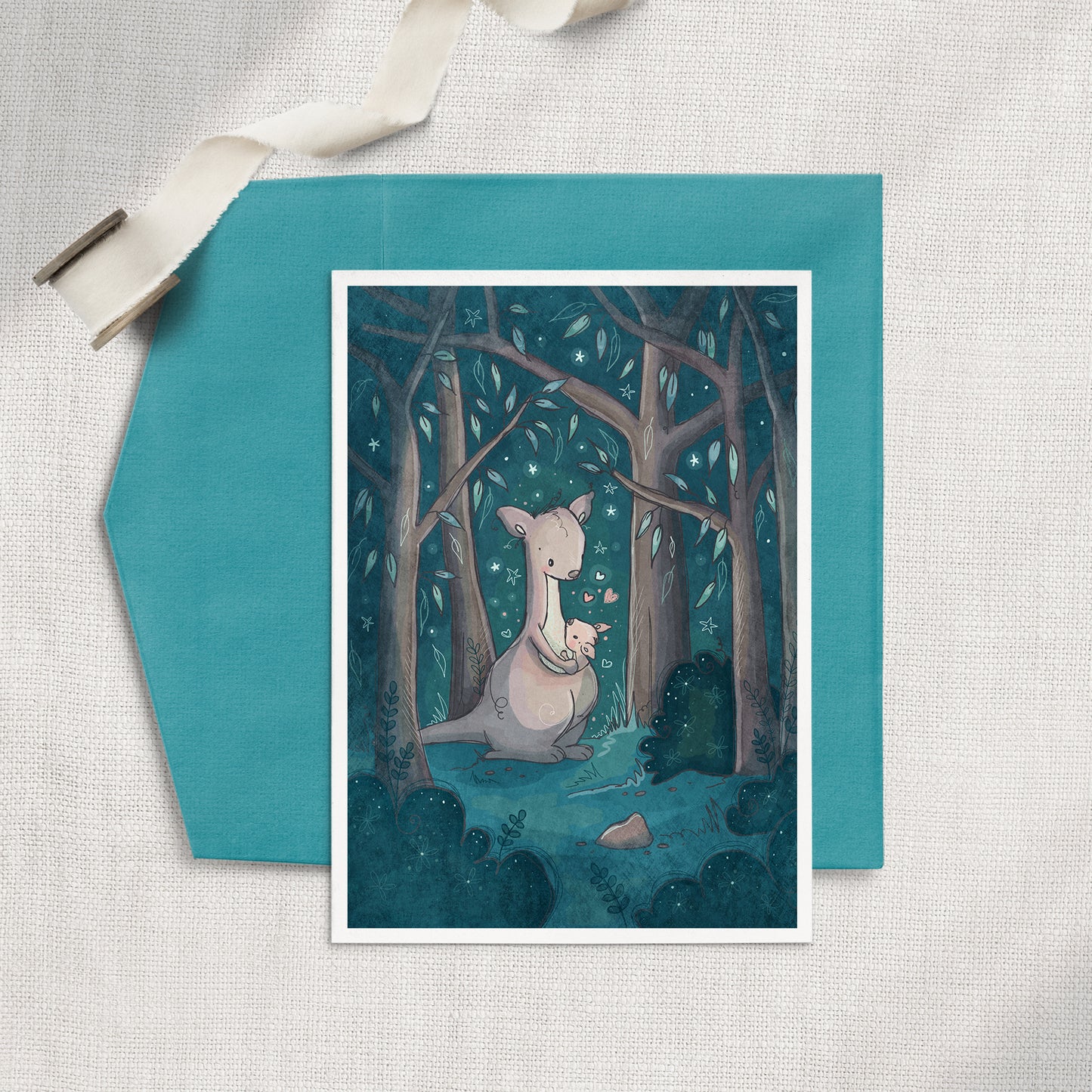 Baby Joey Kangaroo 5x7 Greeting Card