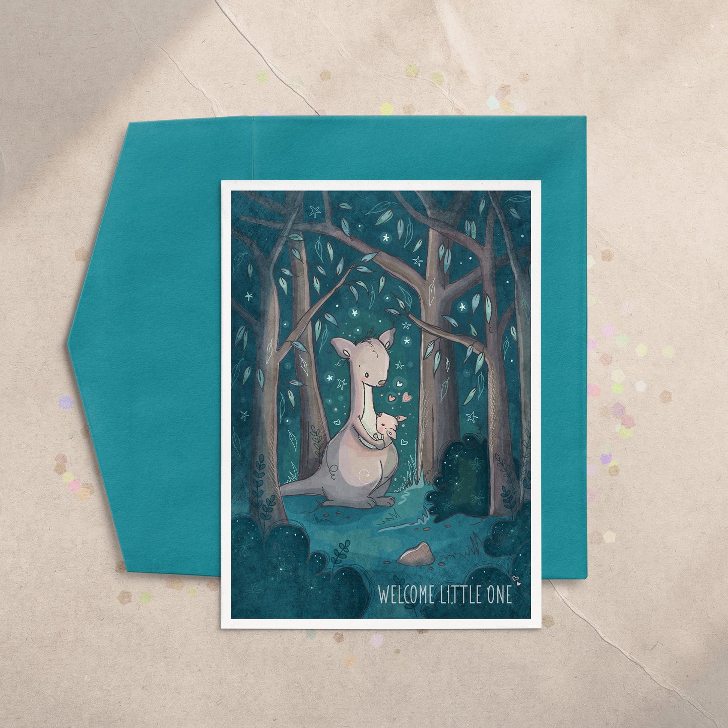 Baby Joey Kangaroo 5x7 Greeting Card