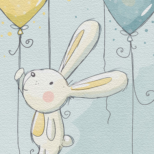 'Animal Balloons' Children's Wall Art Print