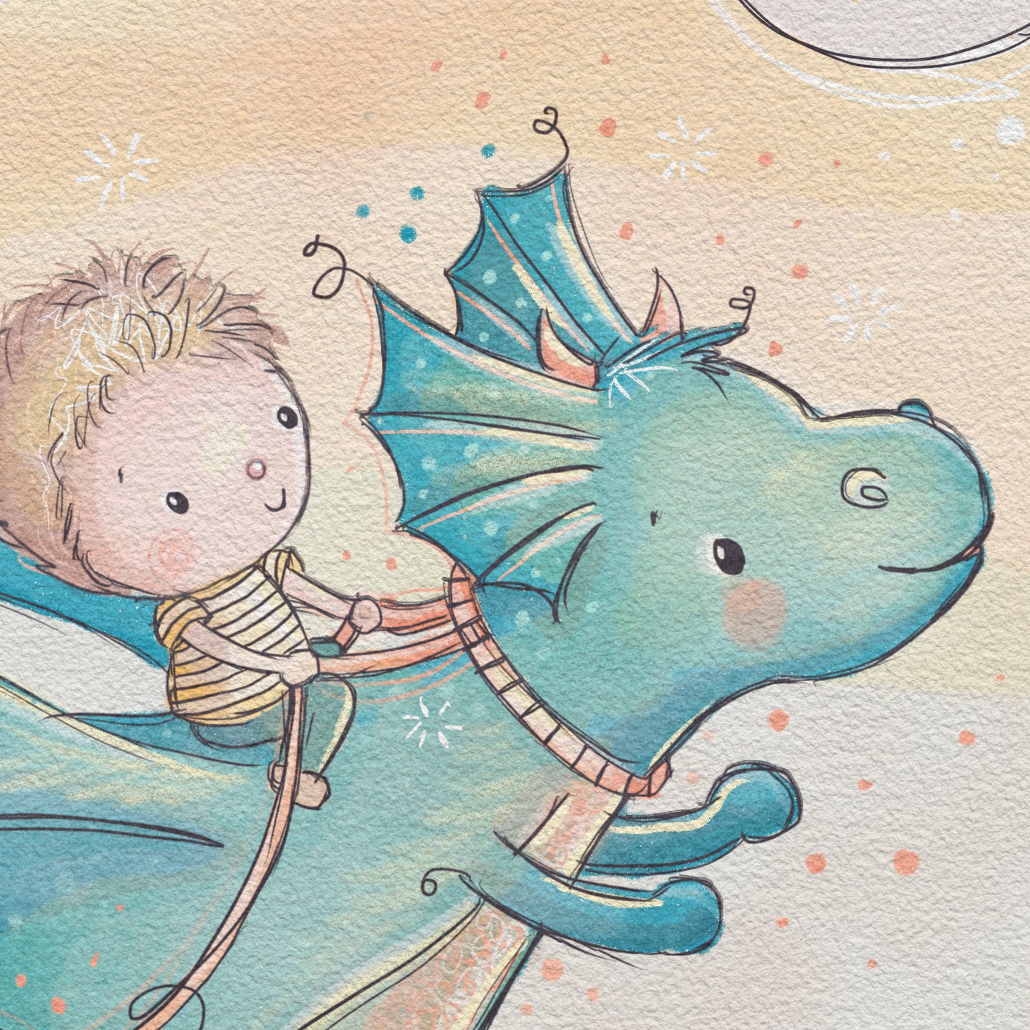 'Dragon Dreams' Children's Wall Art Print