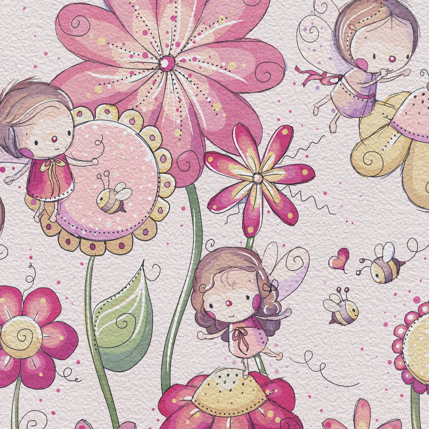 'Fairy Flowers' Children's Wall Art Print