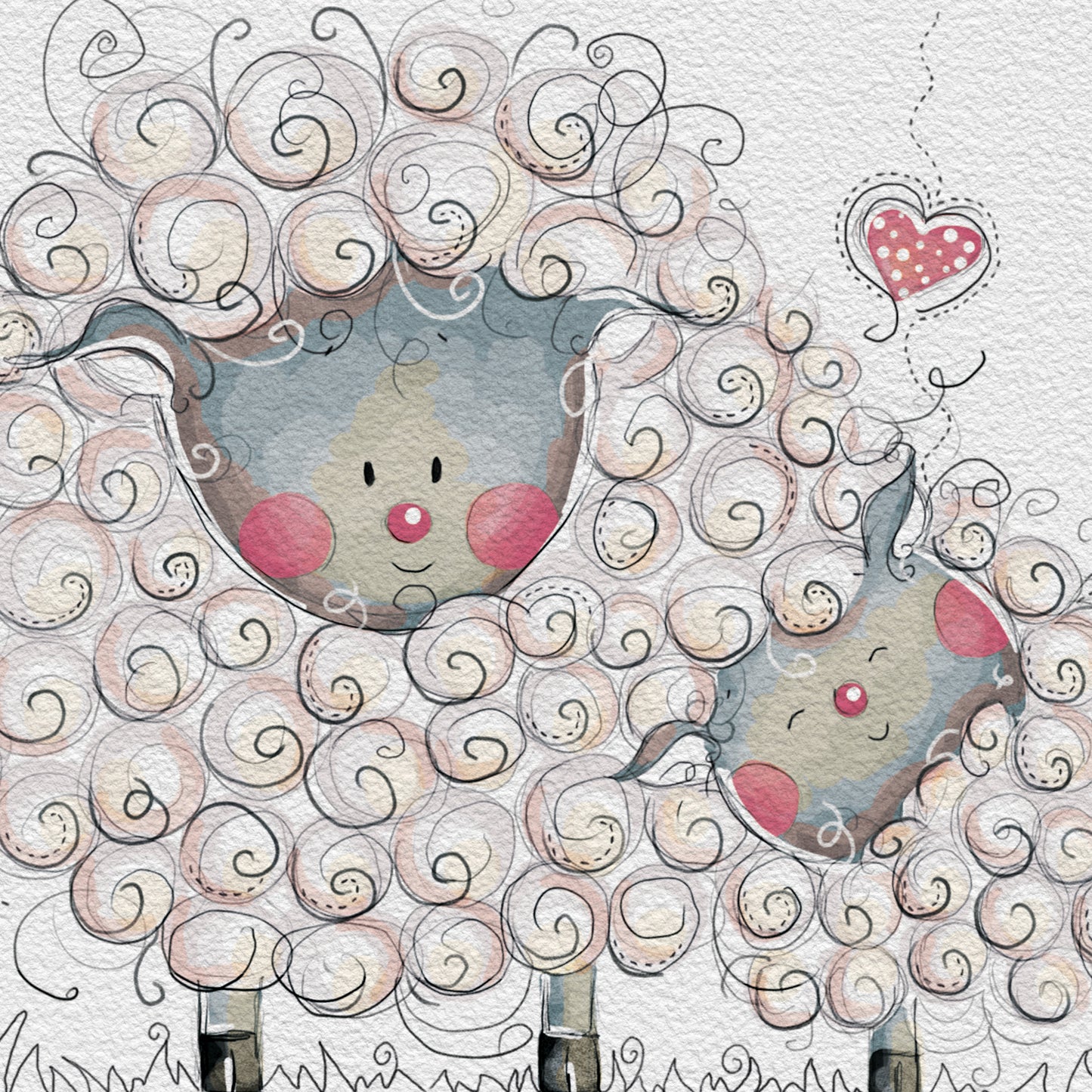 'Fluffy Friends' Children's Wall Art Print