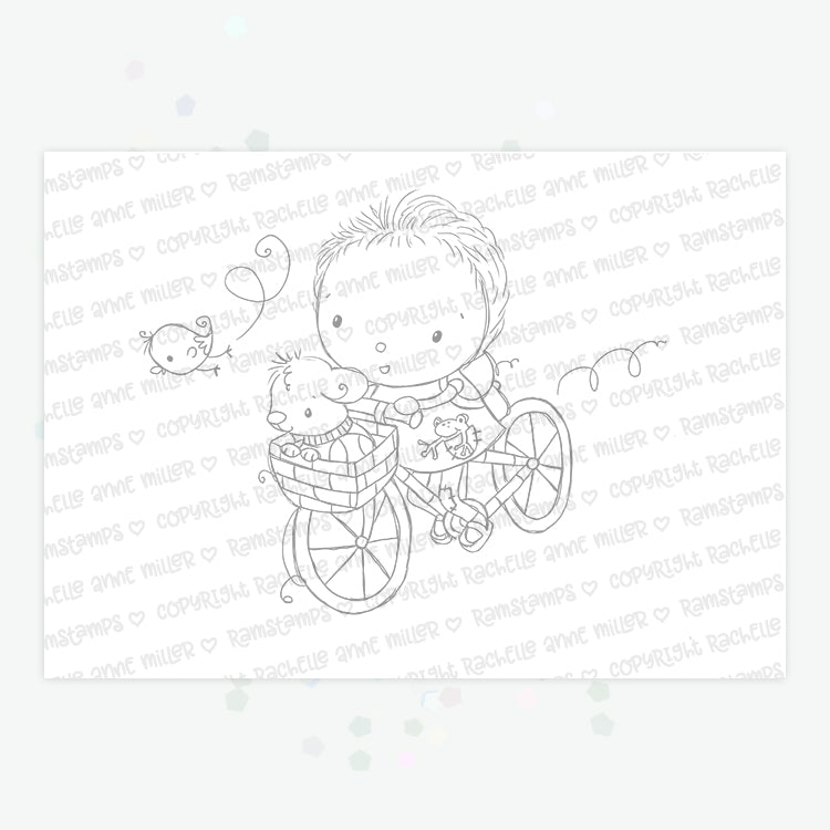 stamp fahrradhelm Bike Ride' Digital Stamp – Rachelle Anne Miller Creative Studios