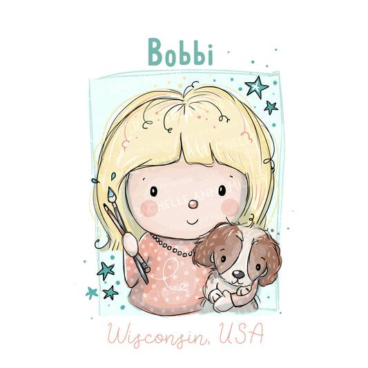 'Bobbi the Designer' Profile Digital Stamp