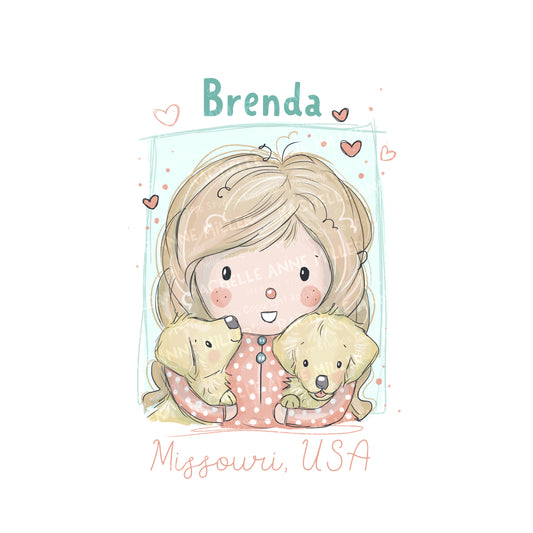 'Brenda's Golden Retrievers' Profile Digital Stamp