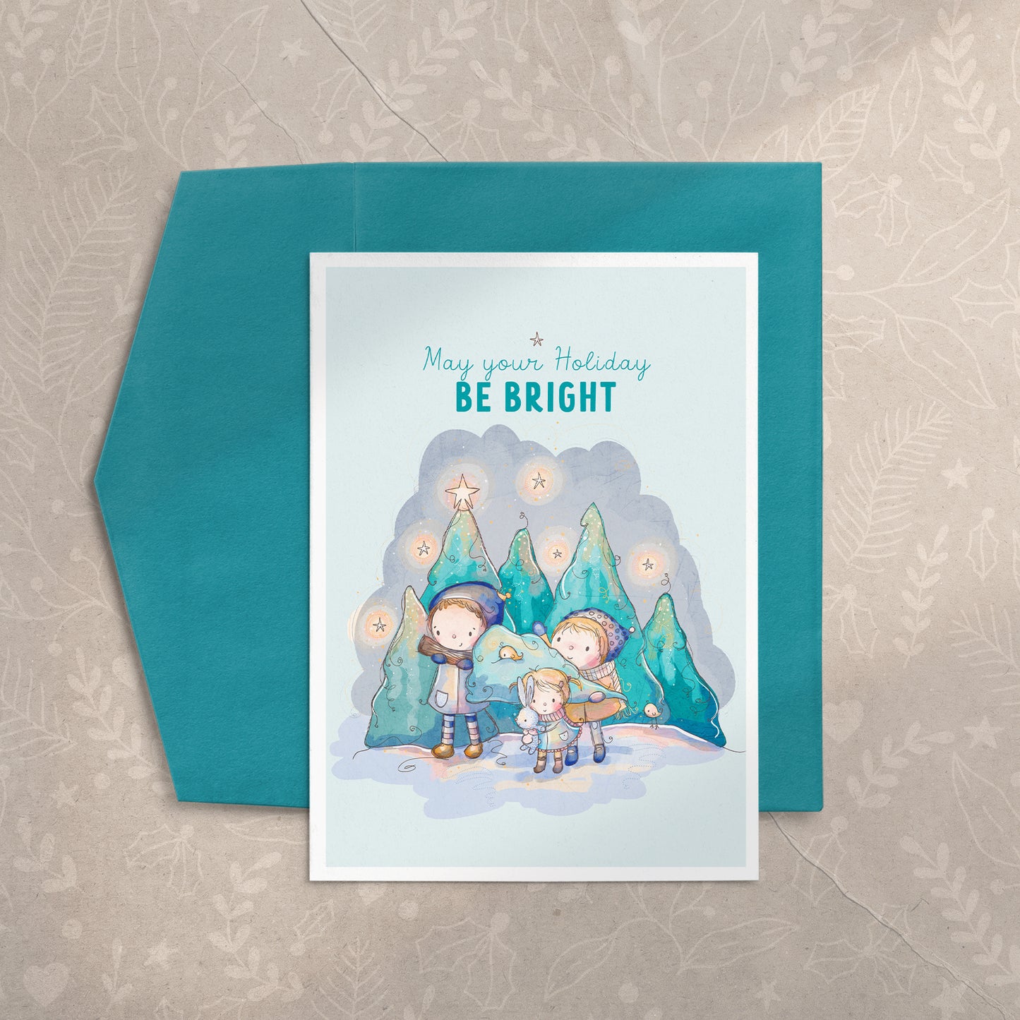 'Be Bright' Christmas Card
