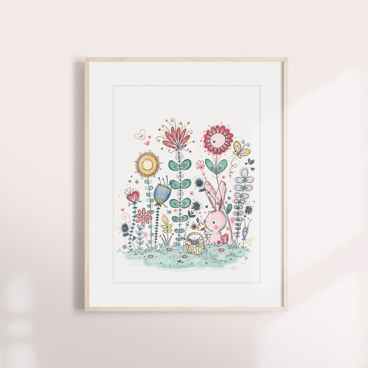 'Whimsical Garden' Children's Wall Art Print