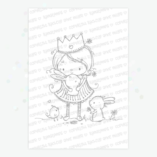 'Bunny Princess' Digital Stamp