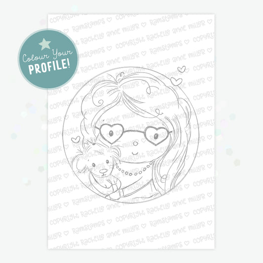 'Christine's Fluffy Friend' Profile Digital Stamp