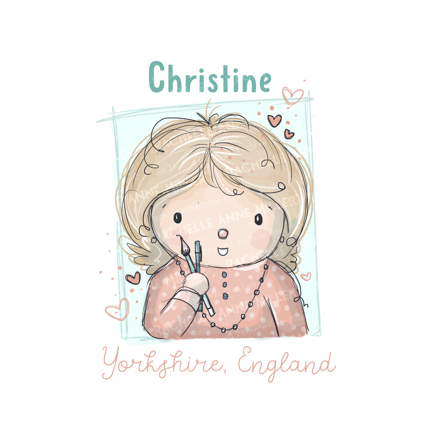 'Christine's Art' Profile Digital Stamp