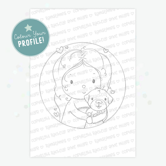 'Cristina's Puppy Love' Profile Digital Stamp
