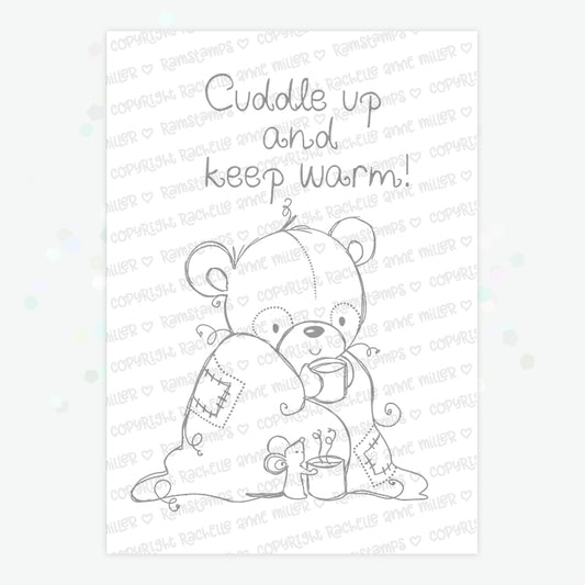 'Cuddle Up' Christmas Digital Stamp