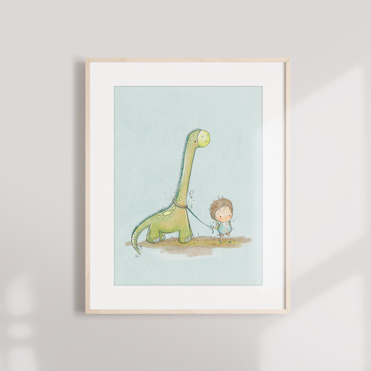 'My Pet Dinosaur' Children's Wall Art Print