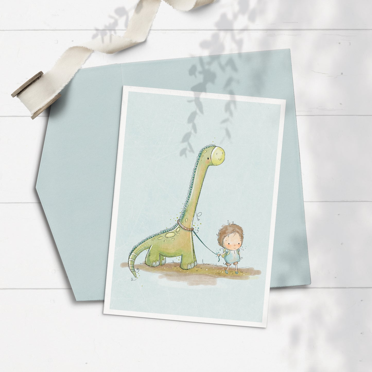 My Pet Dinosaur 5x7 Greeting Card