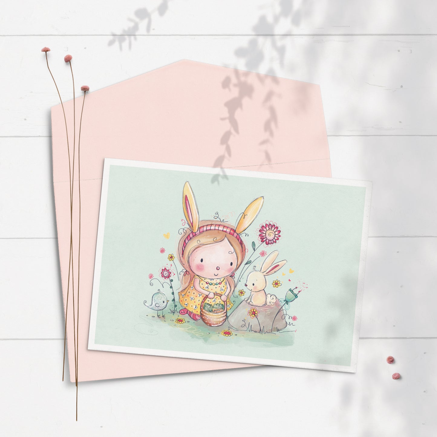 Easter Bunny 5x7 Greeting Card