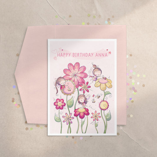 Fairy Flowers Greeting Card