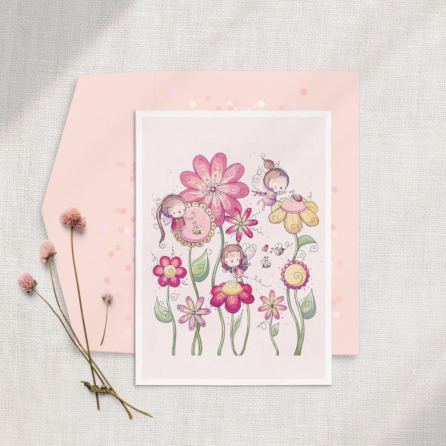 Fairy Flowers Greeting Card