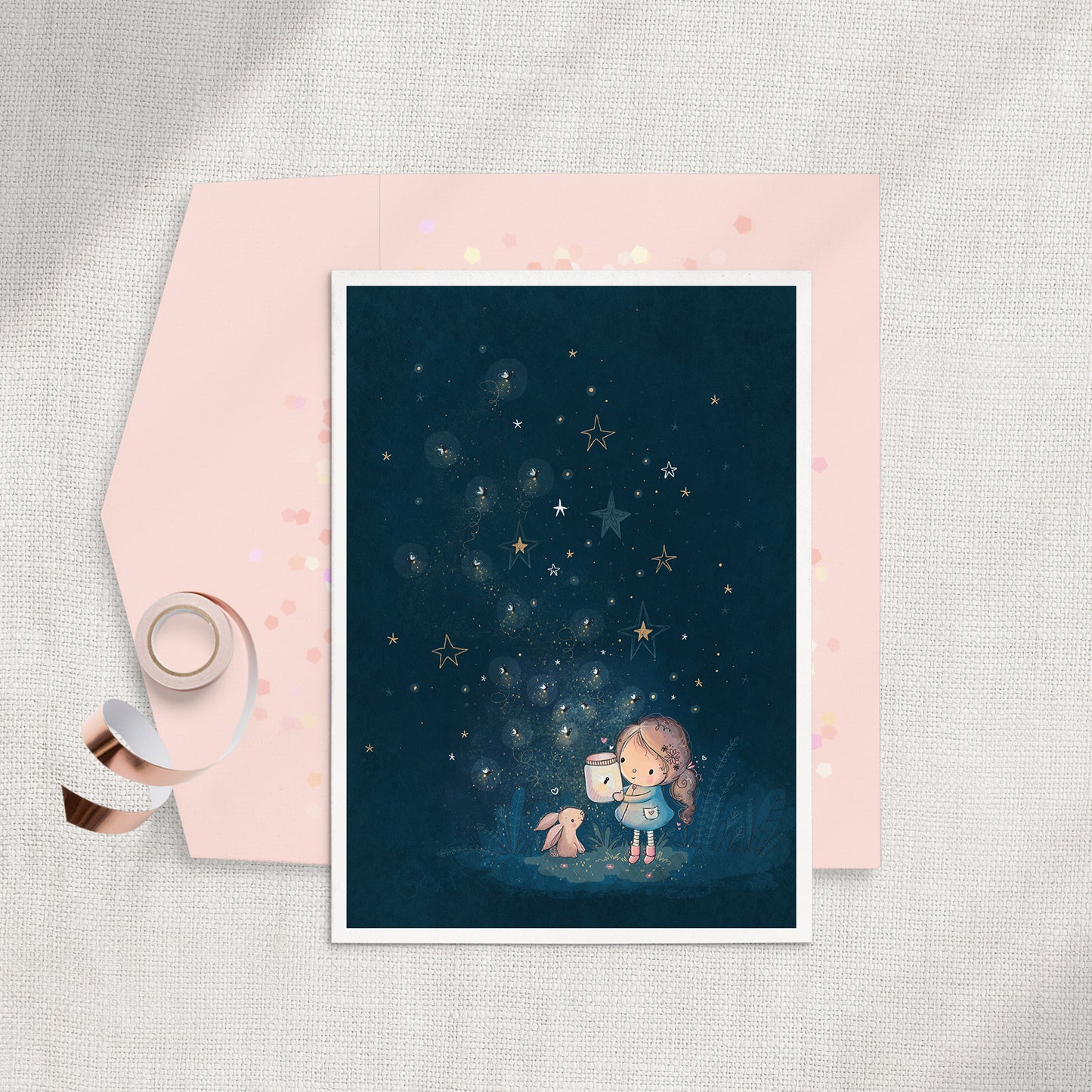 Fireflies 5x7 Greeting Card