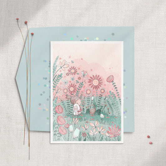 Flower Garden 5x7 Greeting Card