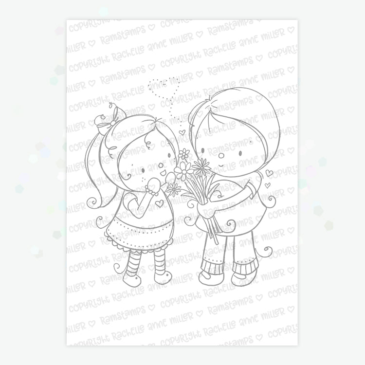 'Flowers for You' Digital Stamp