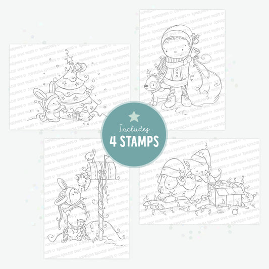 'Furry Friends' Christmas Digital Stamp Set