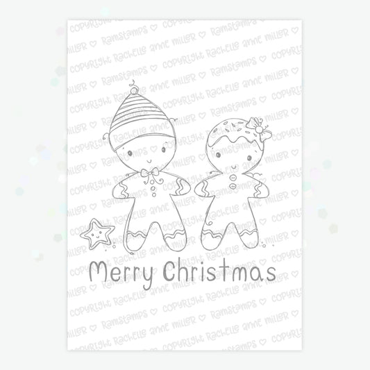 'Gingerbread Couple' Digital Stamp