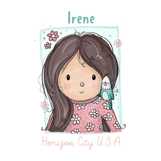 'Irene's Feathery Friend' Profile Digital Stamp
