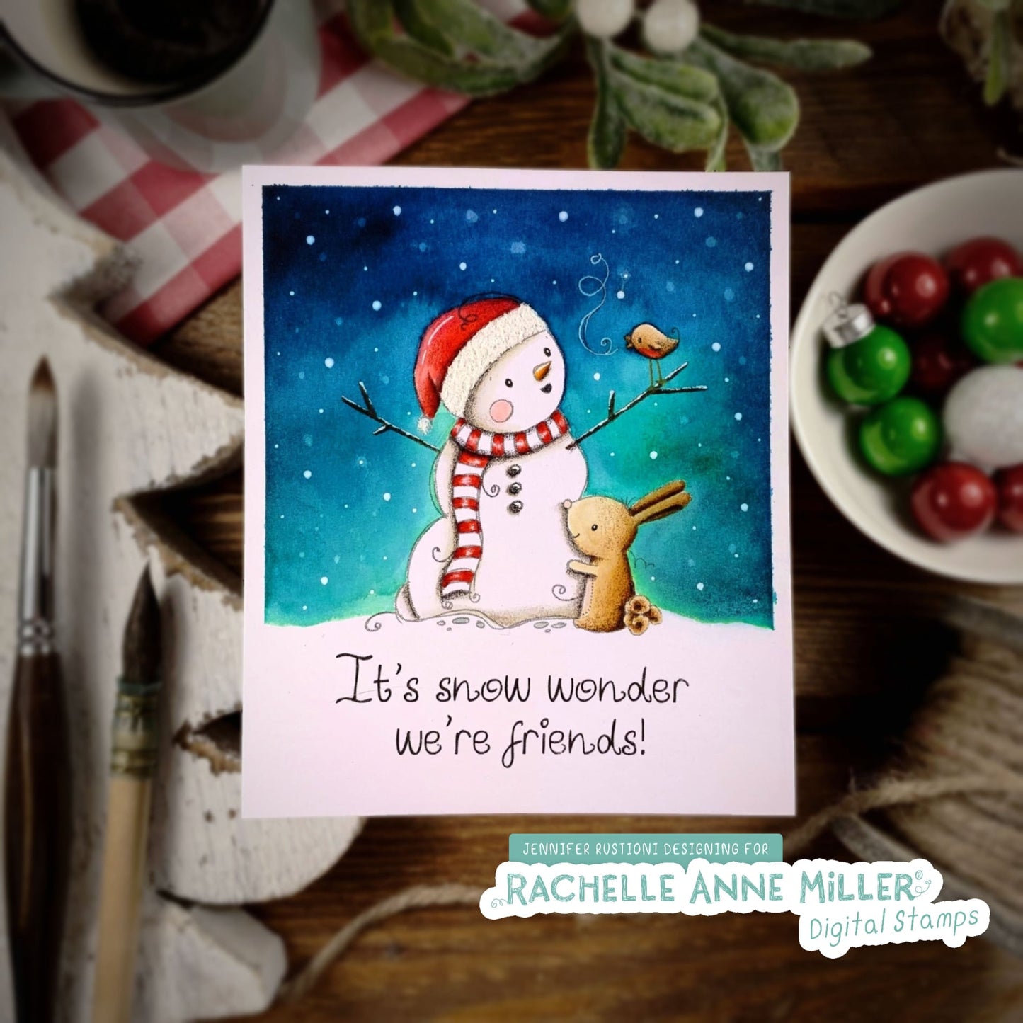 'Snow Friends' Christmas Digital Stamp